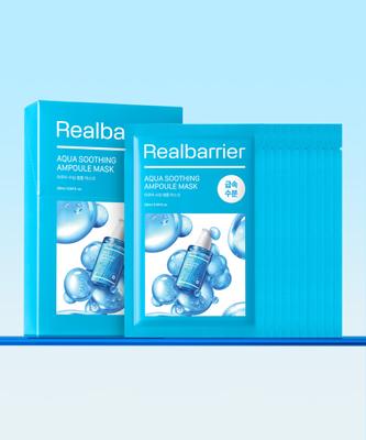 Real Barrier Aqua Beruhigende Ampullenmaske, 10 Blatt