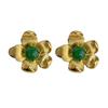 Medieval style metal petal stud earrings female retro design high-end court style earrings s111 silver needle flower earrings