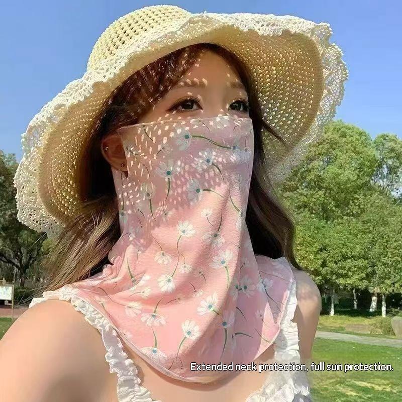 Summer Neck Collar Scarf Sun Protection Mask For Women Driving Cycling Uv Resistant Scarf Face Mask Neck Protector Neck Cover