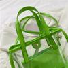 Borsa in PVC Trasparente Gelatina Borsa da Spiaggia Borsa a Shopper Impermeabile Trasparente Borsa a Spalla