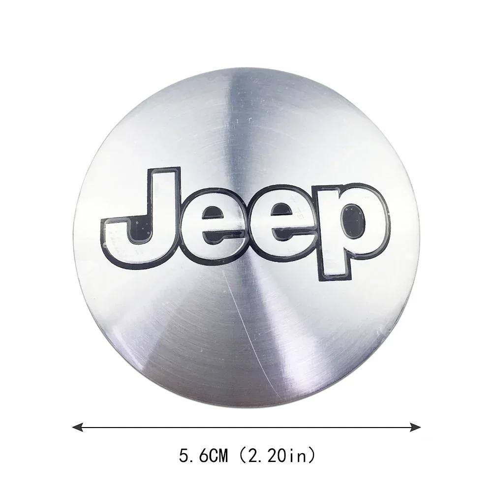4pcs Car Wheel Hub Center Stickers for Jeep Grand Commander Cherokee Patriot Wrangler Grand Cherokee Renegade Liberty Decoration
