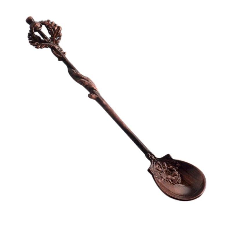 

1 шт., винтажная резная кофейная ложка, чайная мини-ложка для мороженого, ложка для мороженого, аксессуары для бара, посуда