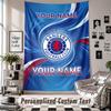 Custom Tapestry Wall Hanging, Rangers FC Personalized Name Text Home Wall Decor