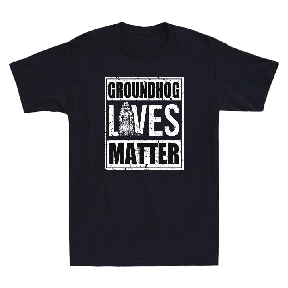 Groundhog Live Matter Respect The Groundhog Funny Woodchuck Retro Men s T-Shirt S
