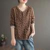 Vintage T Shirt Women Long sleeve Shirt Cotton Linen V neck Loose Tee Shirt Woman Autumn Clothes Basic Tshirt Ladies Top Casual