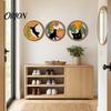 Artistic Cat Wall Piece 4Pcs 3D Boho Decoration, Round Wooden Hangings, Animal Star Sun Moon And Hanging Botanical Decor, Layered Wood Plaque