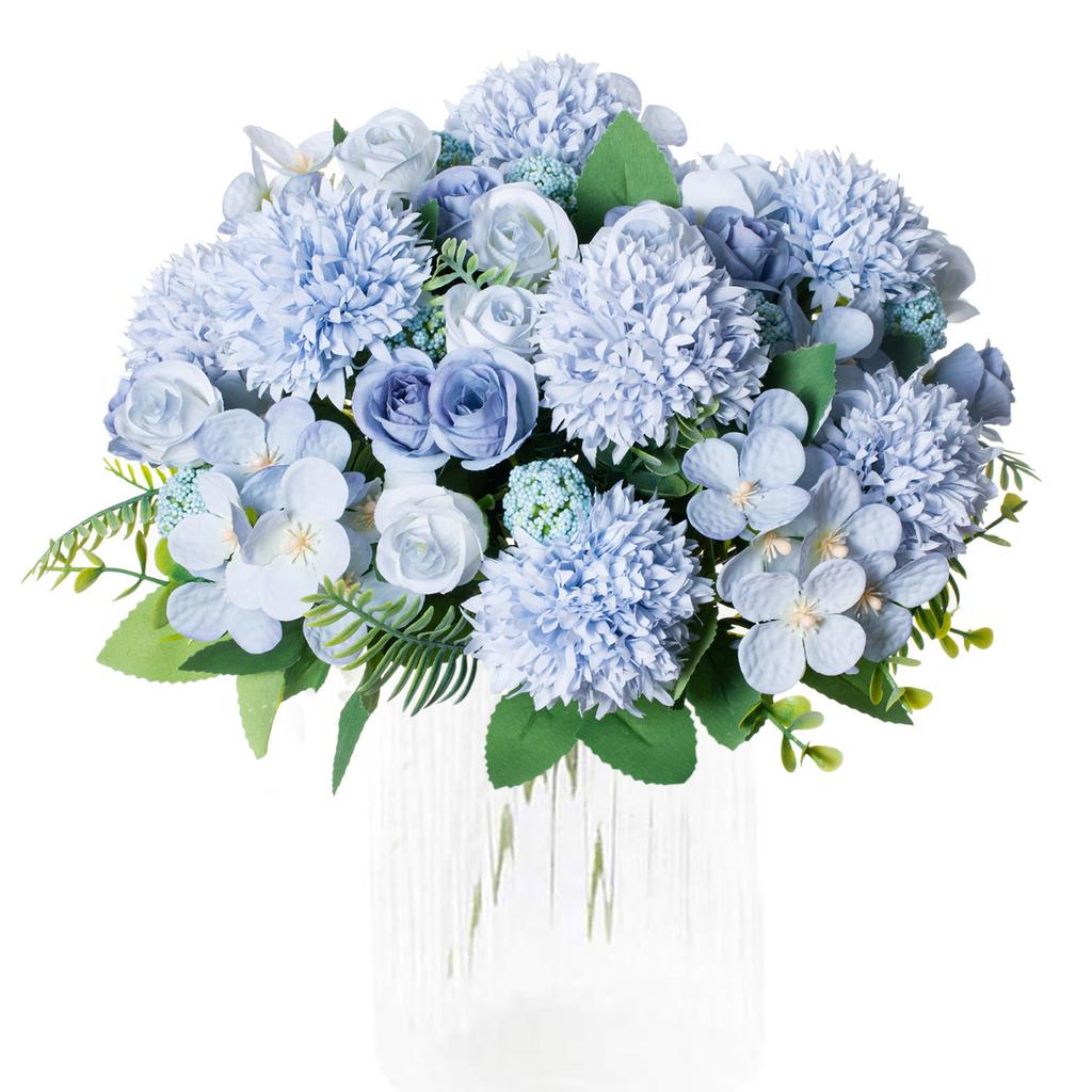 1pc Rose Chrysanthemum Silk Artificial Flowers For Wedding Home Vase Christmas Wreath Garden Party Diy Gift Decoration Hot Sales