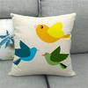Cute Cartoon Bird Animals Digital Printing Short Plush Pillow Covers For Car Sofa Office Cushion Cover Home Goods 60X60Cm