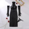 Women's Sexy Dress Set Sheer Mesh Shaping Set Mock Neck Back Zip Slim Fit Set