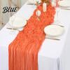 Tulle Table Runner Decor Rustic Tablecloth for Gauze Fabric Wrinkle Boho Wedding Party Delicate Elegant