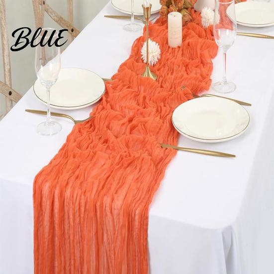Tulle Table Runner Decor Rustic Tablecloth for Gauze Fabric Wrinkle Boho Wedding Party Delicate Elegant