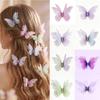 50Pcs Double-layer Organza Fabric Butterfly Appliques Clothes Sewing Patch  Bridal Hair Accessories