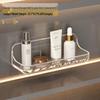Punch-Free Wall-Mounted Bathroom Storage Shelf for Toiletries and Cosmetics