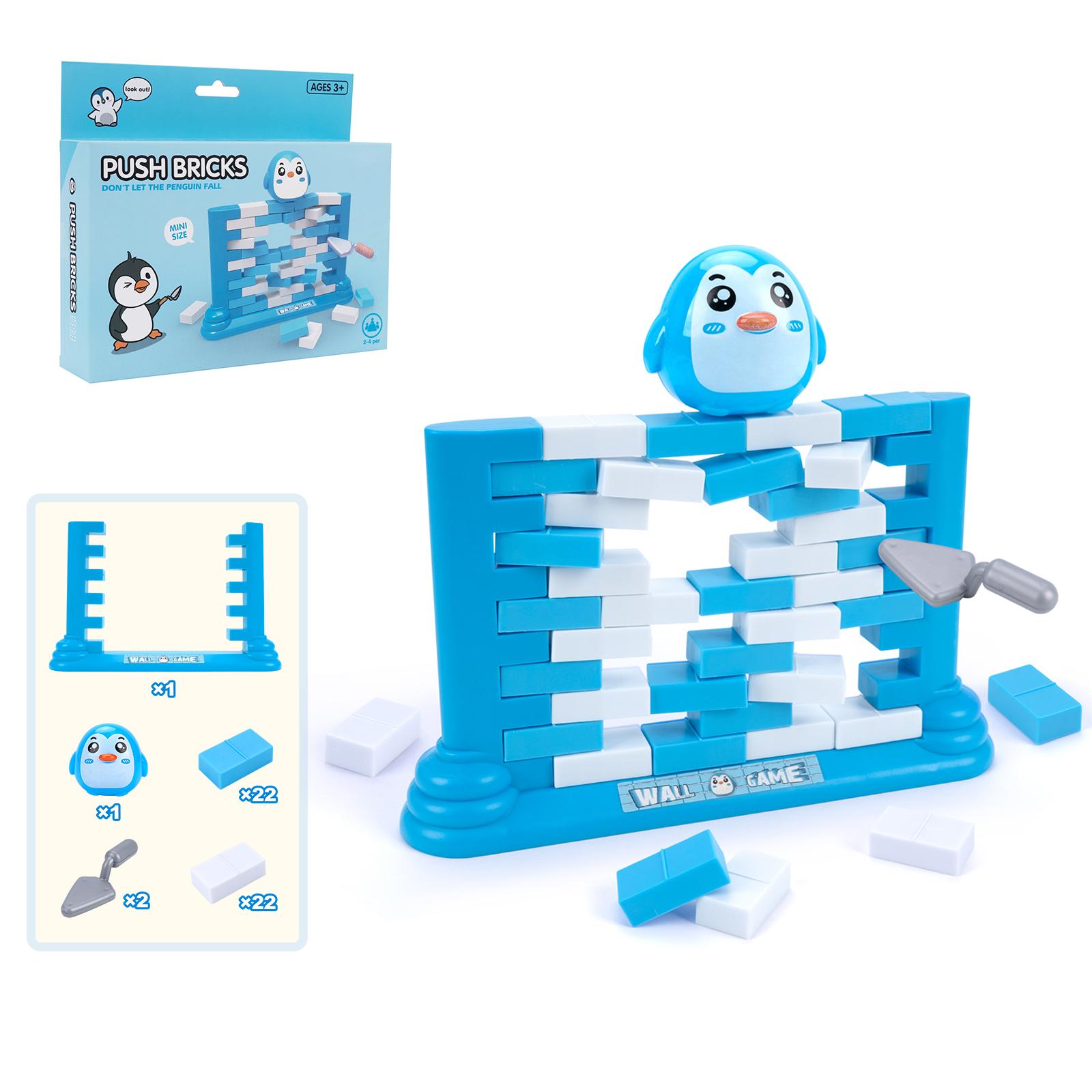 

Mini Fun Kids Save Penguin Ice Breaker Trap Toys Balance Blocks Pushing Wall Toys Parent-child Interactive Party Desktop Game