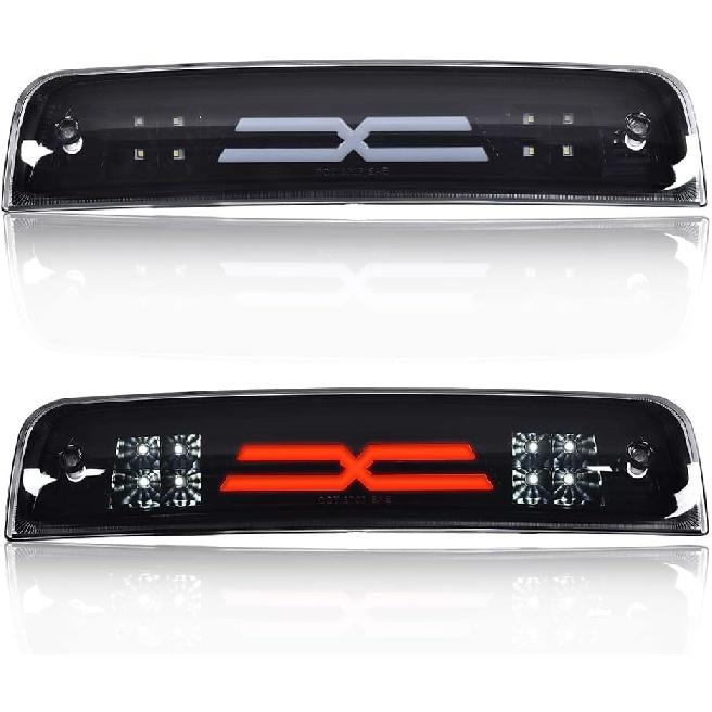 PIT66 LED Bar 3Rd Brake Light, Compatible With 2009-2017 Dodge Ram 1500 2500 3500 X Type High Mount Stop Light Rear Tail Cargo Lamps Smoked Lens