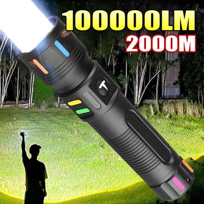 Lanternă de mare putere de 100000LM Baterie încorporată Lanternă Reîncărcabilă LED Spot Lanterne Bandă fluorescentă Camping Lantren