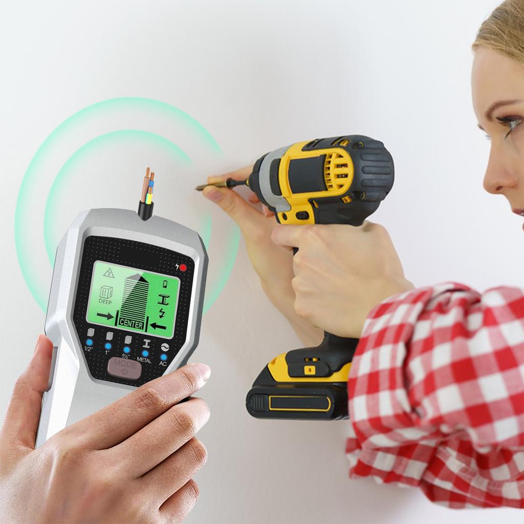 Handheld Wall Metal Detector Battery Powered Metal Detection Instrument Multi-Purpose Post Measuring Instrument for Wood Drywall