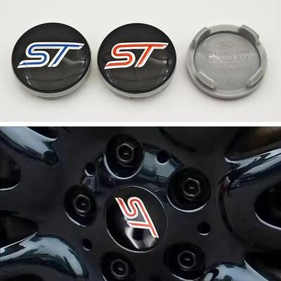 4Pcs 54mm ST Wheel Center Cover Hub Caps Car Emblem Badge For F-o-rd ST Logo Auto Accessories
