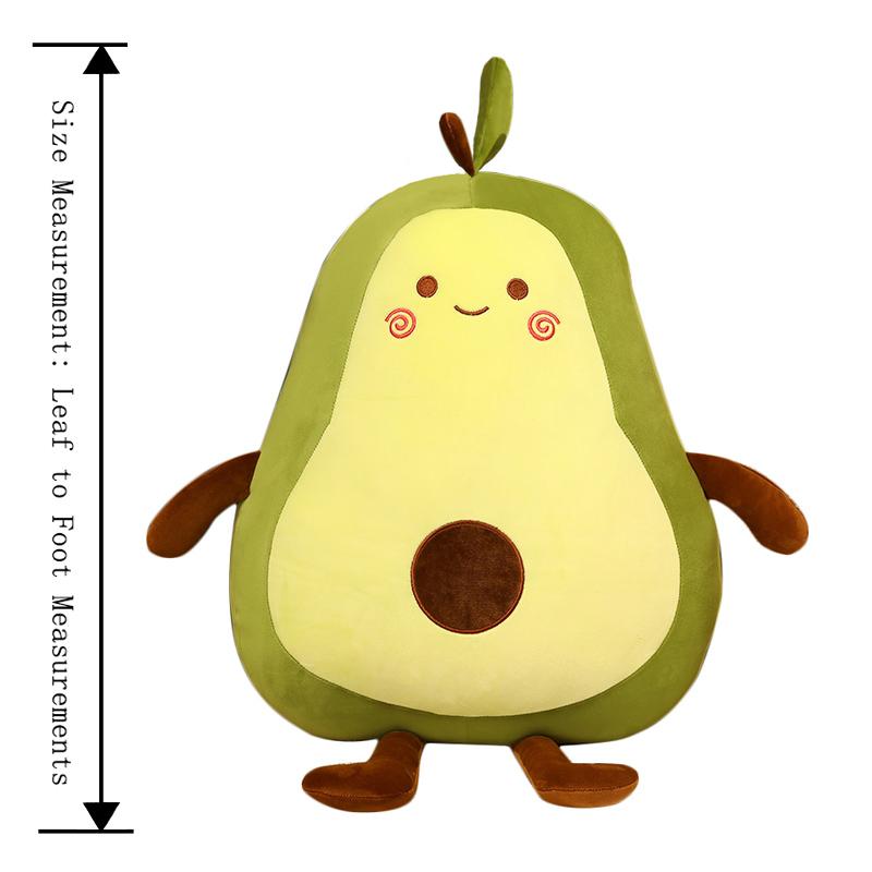 50-100cm Kawaii Stuffed Fruit Green Giant Avocado Plush Toy Soft Doll Big Sleeping Pillow Cute Birthday Gift for Girl Room Decor