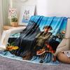 1Pc Dragon Training Print Flannel Blanket, High quality Comfortable for All Seasons, Home Decor, Warmth and Comfort, Perfect for Gifts