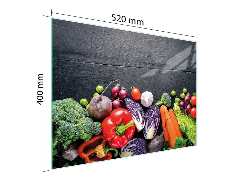 SZKLANA DESKA DO KROJENIA 52x40 WARZYWA