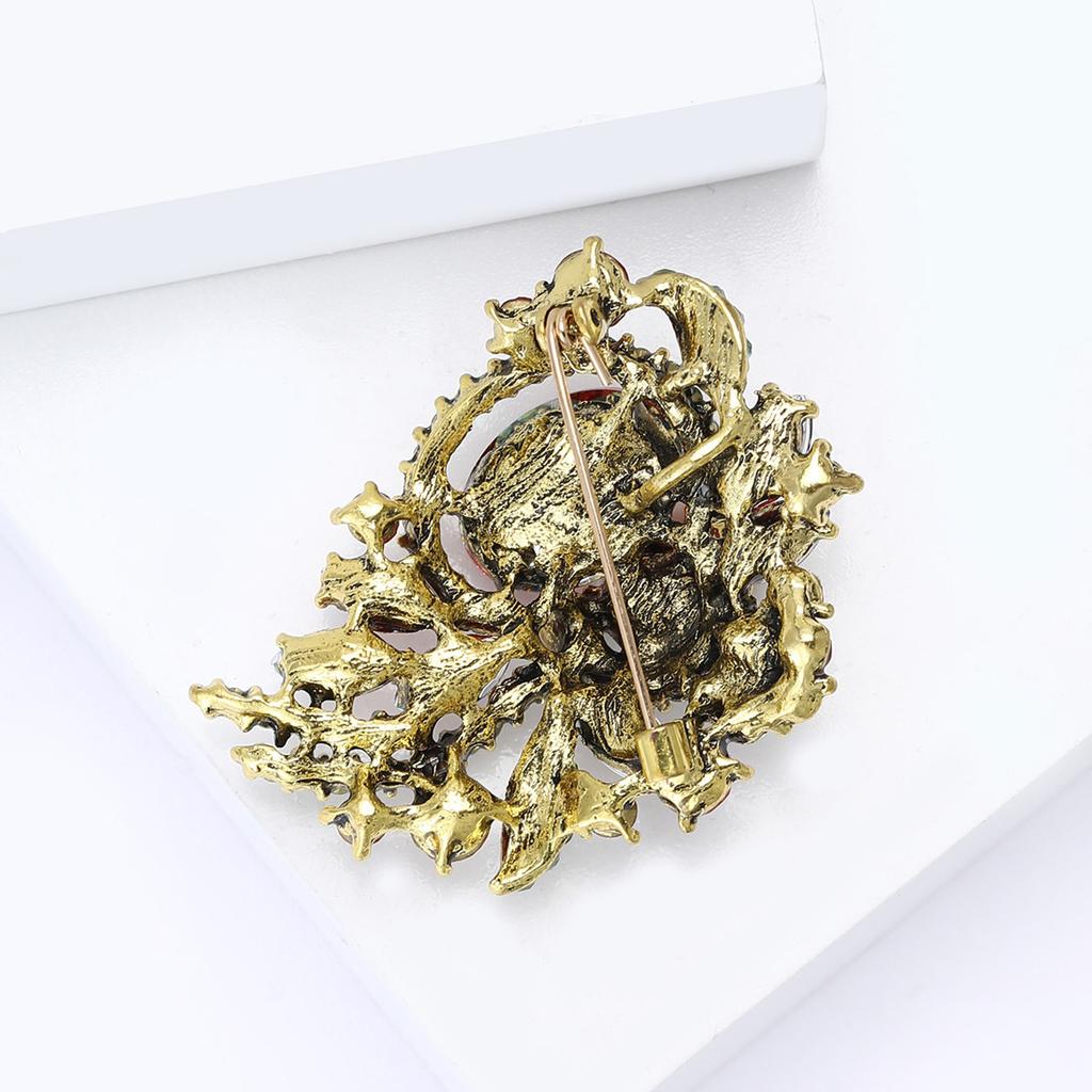 Crystal Flower Badges Brooch for Women Girls Vintage Accessories