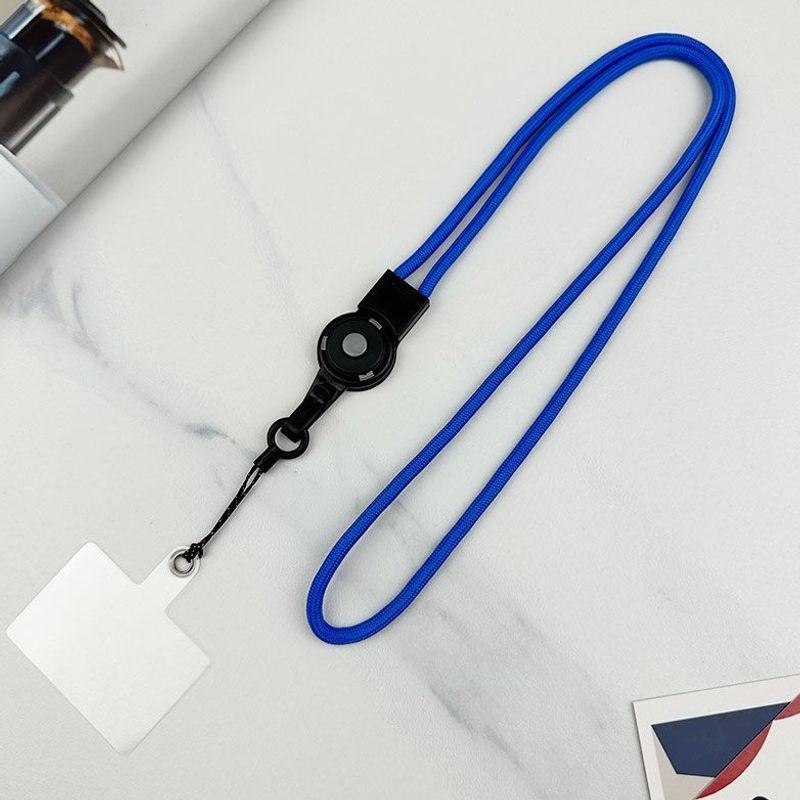 Durable Multi-functional Woven Mobile Phone Lanyard with Detachable Finger Ring and Badge Holder