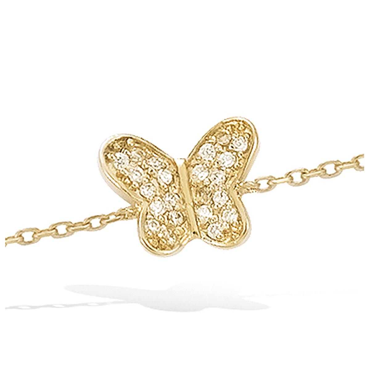 

Les Trésors De Lily [H0513] - Позолоченный браслет Butterfly Charm из белого золота - 10 мм
