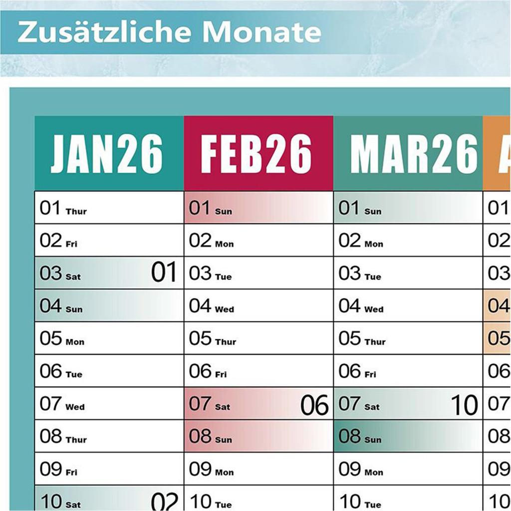 2026 Büyük Duvar Takvimi - Ofis, Okul, Sınıf ve Aile İçin Çıkartmalı 12 Aylık Büyük Aylık Planlayıcı Poster