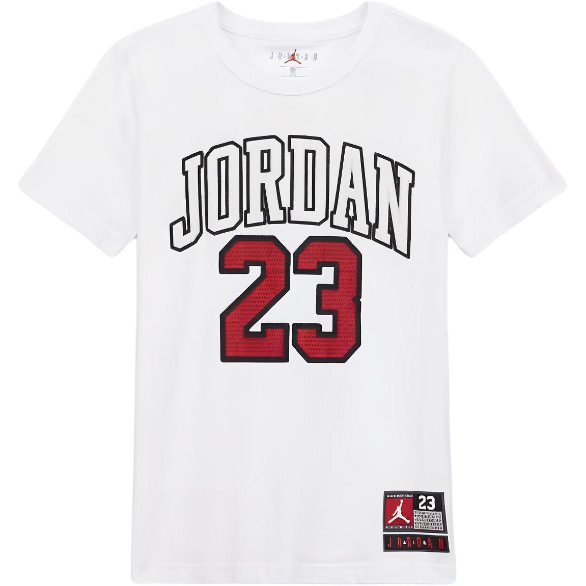 

Jordan T-Shirt Letter Print Sports Casual Short Sleeve Kids Tops White DB7394-100 L