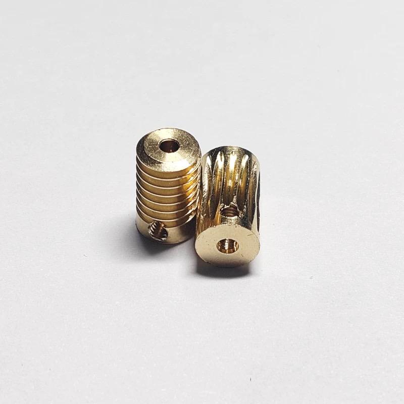 Enveloping Worm Wheel Gear 0.4M 15 Teeth 15 Times Reduction Ratio 2/3mm 90-Degree Transmission Mechanism Copper Gear