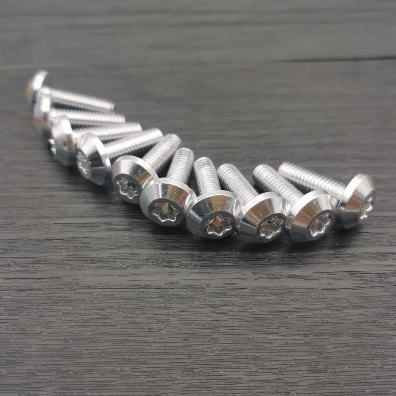 10pcs Bolts Screw Black Aluminum adornment M6 x 20mm Motorcycle Red Anodised 25mm Bolts Red Screws M6 Cap Head M6x20 серебряный