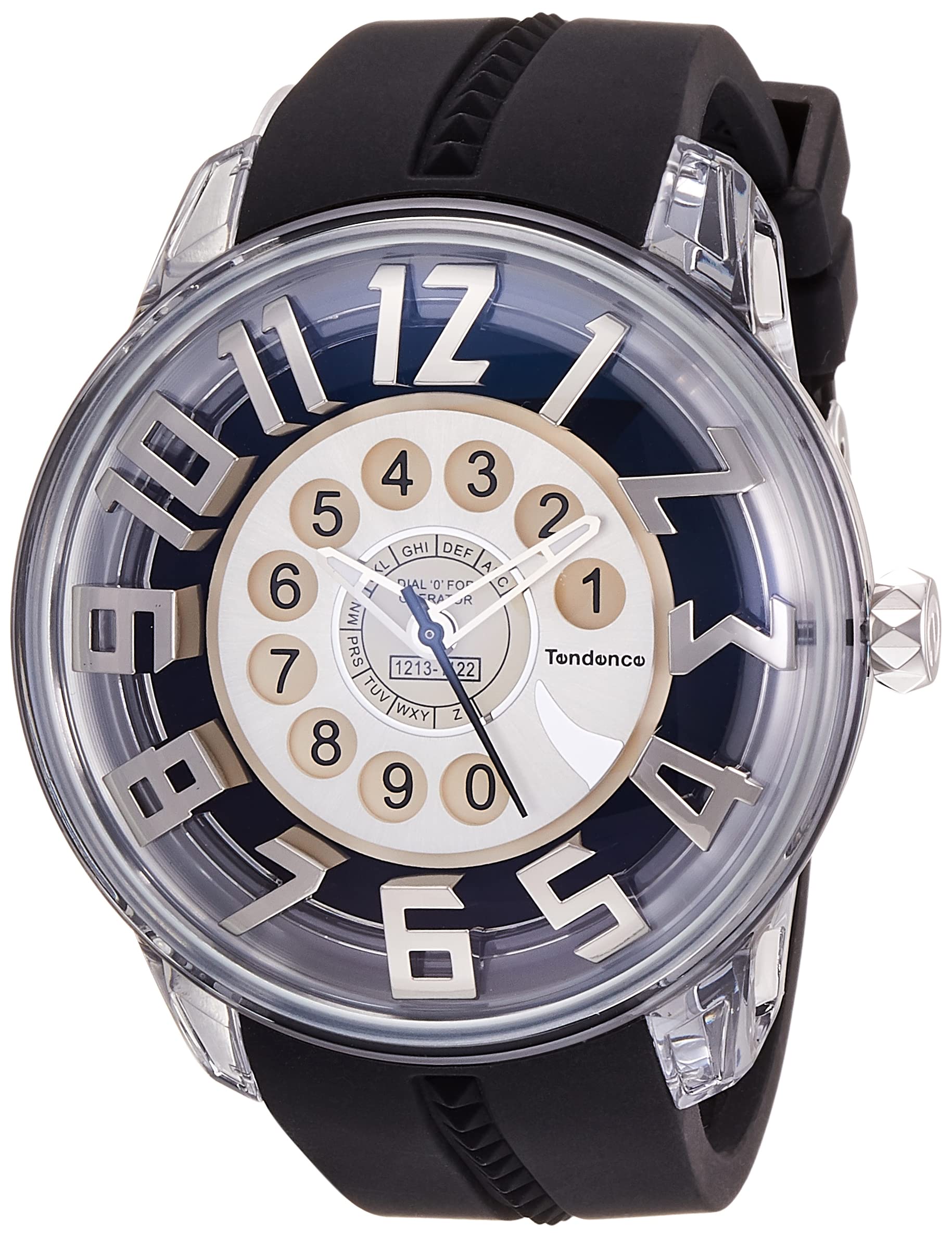 

[Tendence] Годинник Tendence King Dome King Dome чорний циферблат, поліамід, мінеральне скло, кварц, 50 мм, годинник TY023010 чоловічий