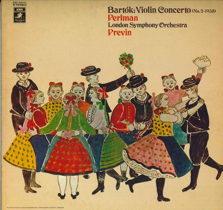 LP Record ITZHAK PERLMAN  Bartok Violin Concerto No.2 EAC80001 ANGEL Japan Classical Used