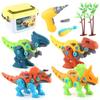 Dinosaur Take Apart Toys For Kids With Storage Box Electric Drill Diy Build Set