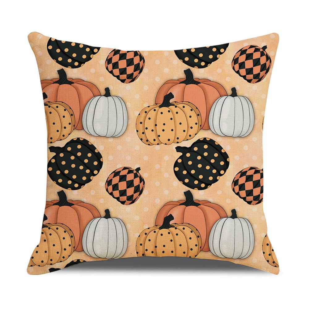 Home Autumn Pillow Cover New Pumpkin Truck Linen Cushion Cushion Cover