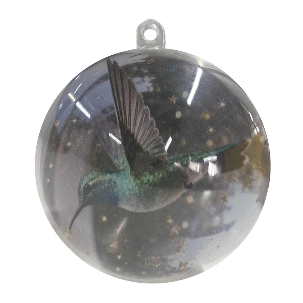 Christmas Clear Ball Ornaments Natures Birds Crystals Glass Set Hanging For Decor Set Xmas Tree Holiday Party Home Decoration Ea