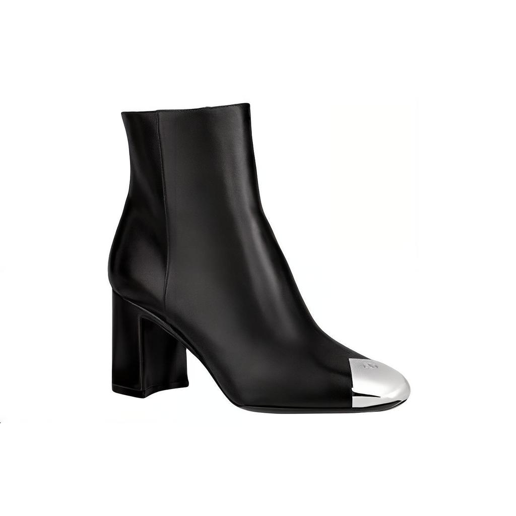 Louis Vuitton Leather Ankle Boots Women's Black 1A8NND