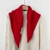Striped Knitted Triangle Scarf Wool Cross Neckerchief Fashion False Collar  Women