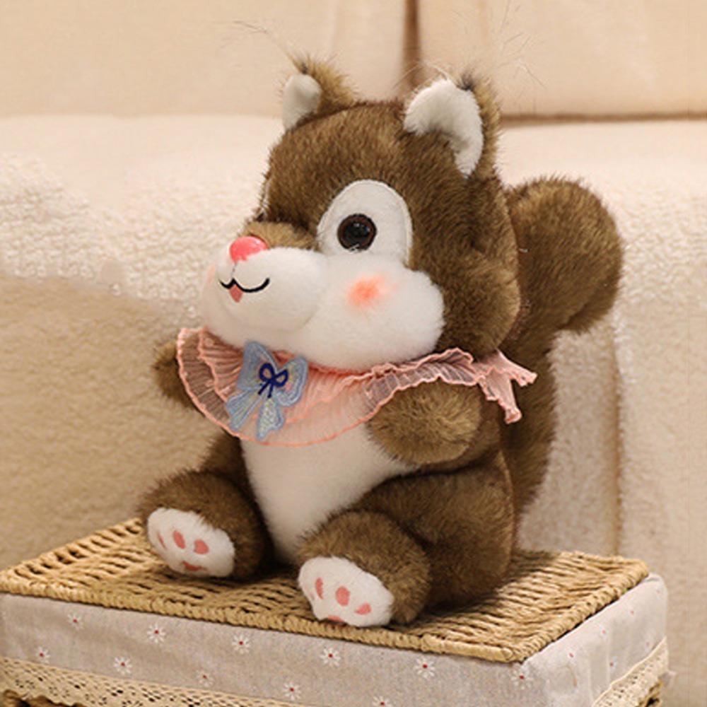 Bow Knot Squirrel Plush Toy Cute Squirrel Plush Doll Plush Squirrel Doll  Kids Birthday Christmas