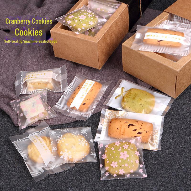 100-Pack Frosted Ziplock Bags for Biscuits, Snowflake Crisp, and Scented Tea Packaging