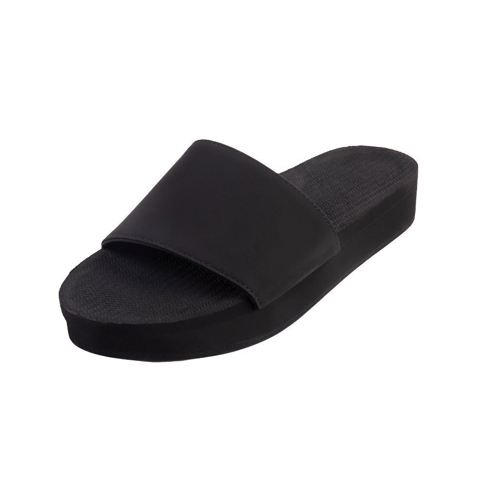Indosol Platform Slide Black Slipper Platform Slide - Black (W4-5)