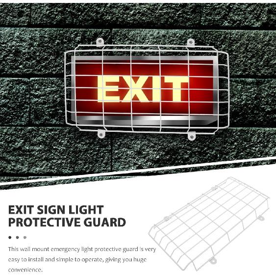 Metal Emergency Light Protective Guard Wire Cage for Exit Signs Wall-mounted Emergency Light Wire Cover Durable Easy To Install for Public Spaces
