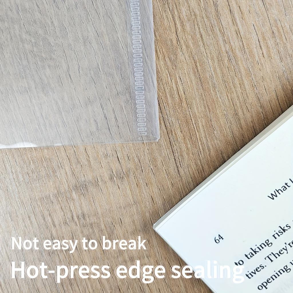 5/10pcs A5 Transparent File Folders - Snap Closure Waterproof Plastic Document Organizer for Home Office Travel,Paper Storage