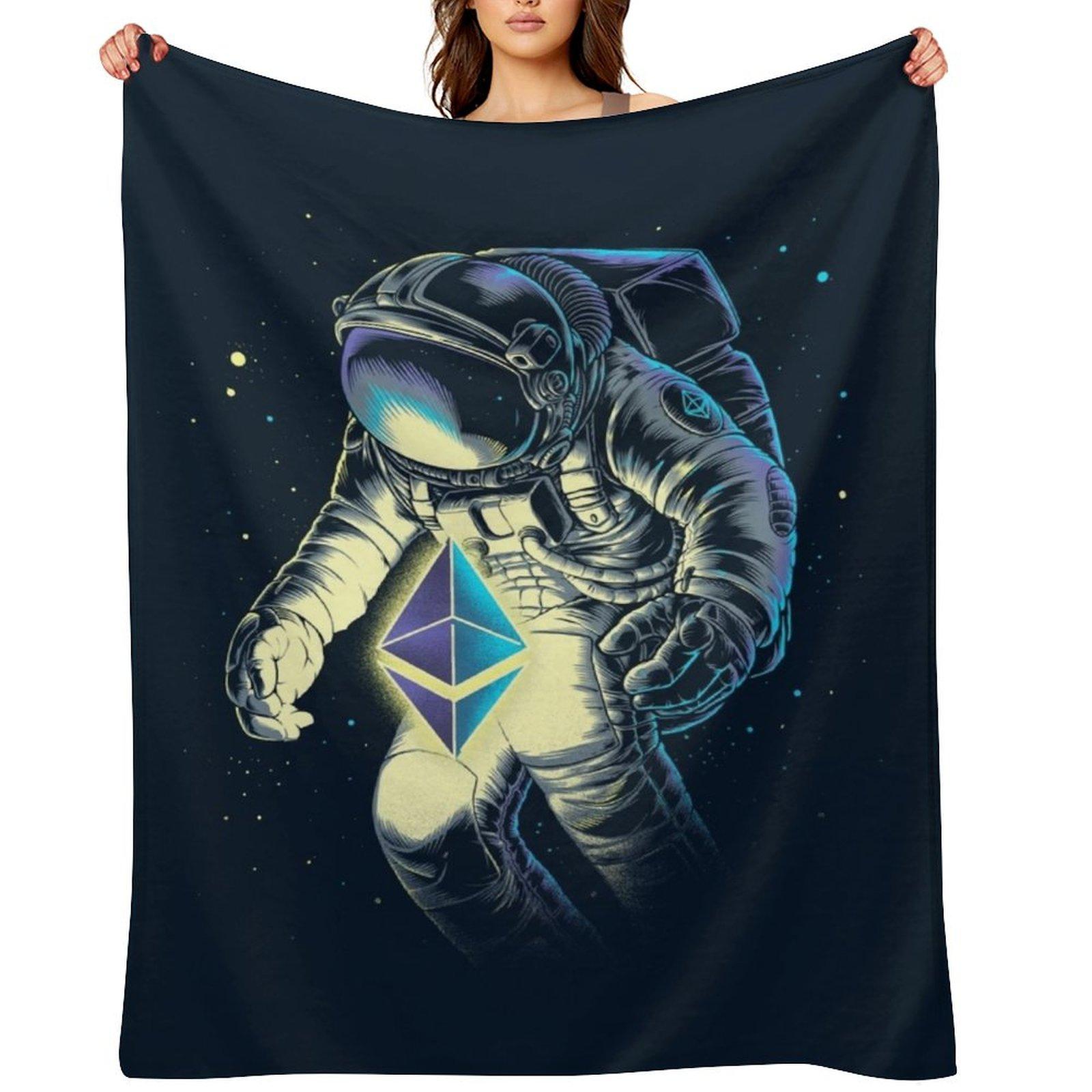 Space Ethereum Throw Blanket Sleeping Bag Sofa Quilt Fashion Sofas Comforter Blankets 30x40in