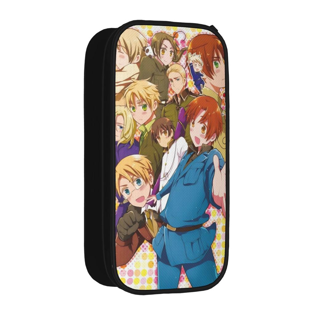 Hetalias Axis Powers Accessories Pen Box Large-capacity Kids Pencil Bag Birthday Gift