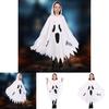Children Ghost Skeleton Cape With Night Glow For Theater And Cosplay