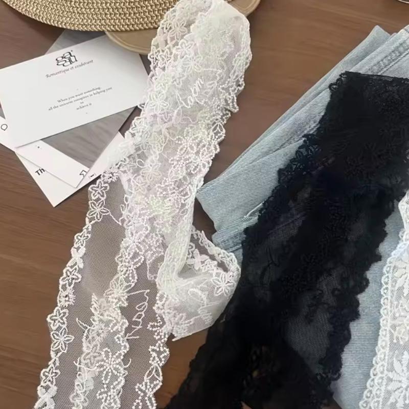 Unique Y2K Women Lace Waist Belt With Bow INS Fashion Versatile Personality Clothing Accessory Sweet Trendy Necklace for Girl