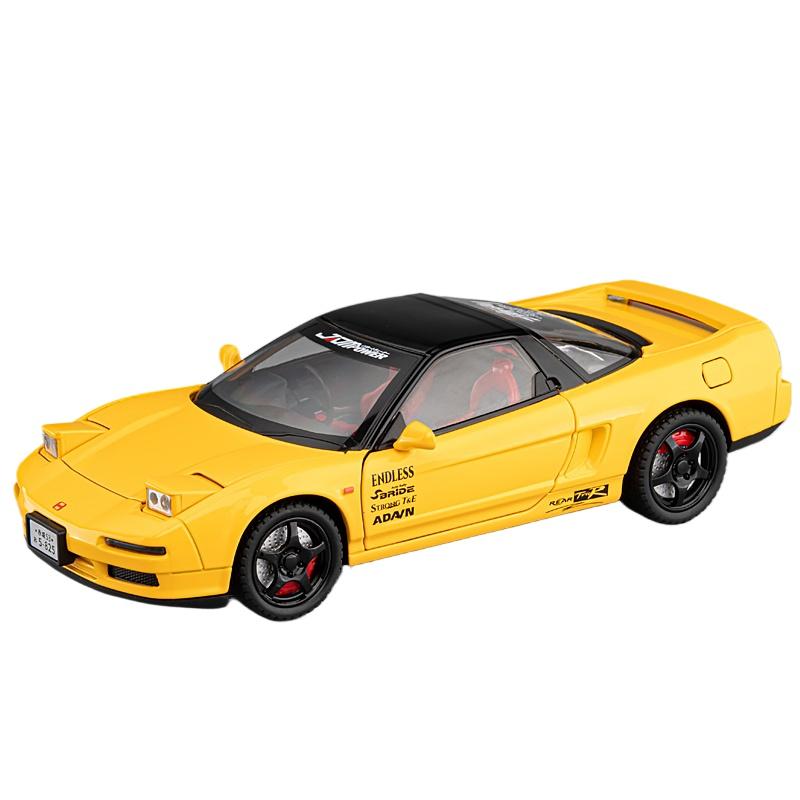 

1/24 HONDA Acura NSX MK1 NA1 литой спортивный автомобиль модель литой металлический классический гоночный автомобиль модель автомобиля звук и свет детская игрушка подарок жёлтый