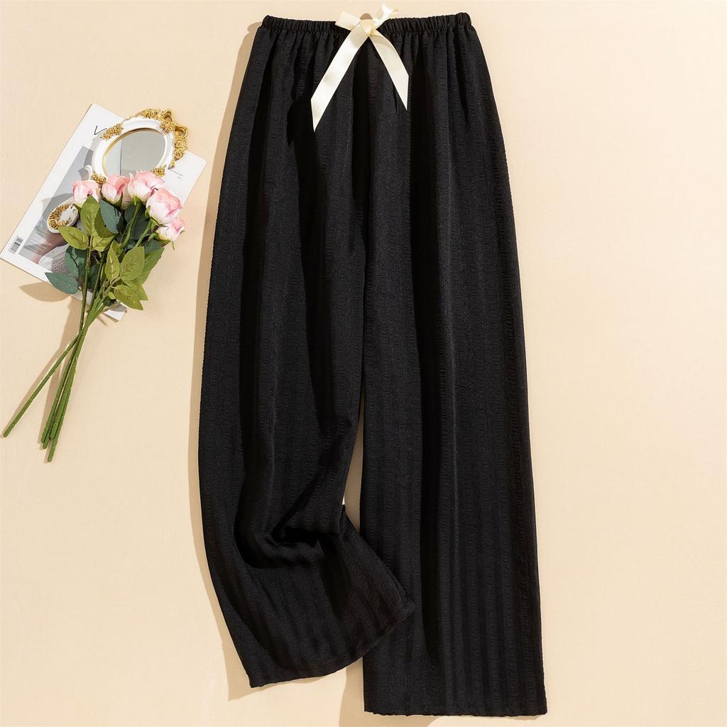 Women's Casual Fashion Sleep Pants Striped Loungewear Pants Wearable As Outerwear High-Waisted Pants
